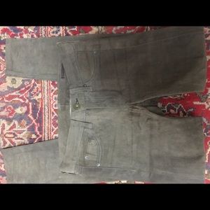 Rag & Bone grey suede skinny pants
